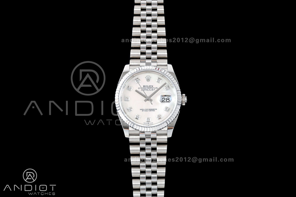 DateJust 36 126234 Clean Plus 1:1 Best Edition 904L Steel MOP Dial on Jubilee Bracelet DD3235